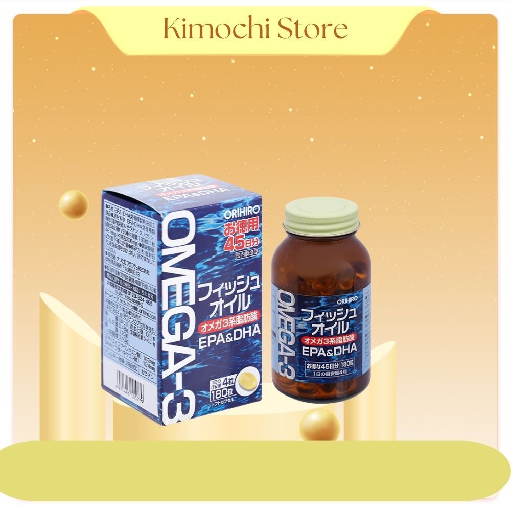 Viên dầu cá omega 3 orihiro fish oil Nhật Bản, dầu cá omega 3 orihiro Nhật Bản
