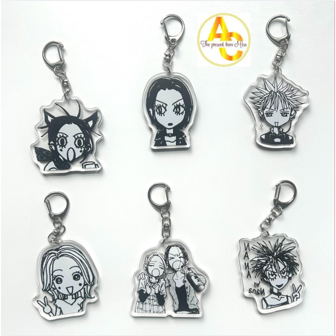 Móc khoá NANA Double Side Keychain, Nana Osaki, Nobuo Terashima, Nana Komatsu, Takumi Ichinose, Ren 