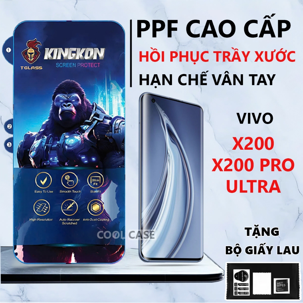 Miếng dán PPF màn hình cao cấp Vivo X200/ X200 PRO/ X200 ULTRA full màn, hồi phục trầy xước-Cool Cas