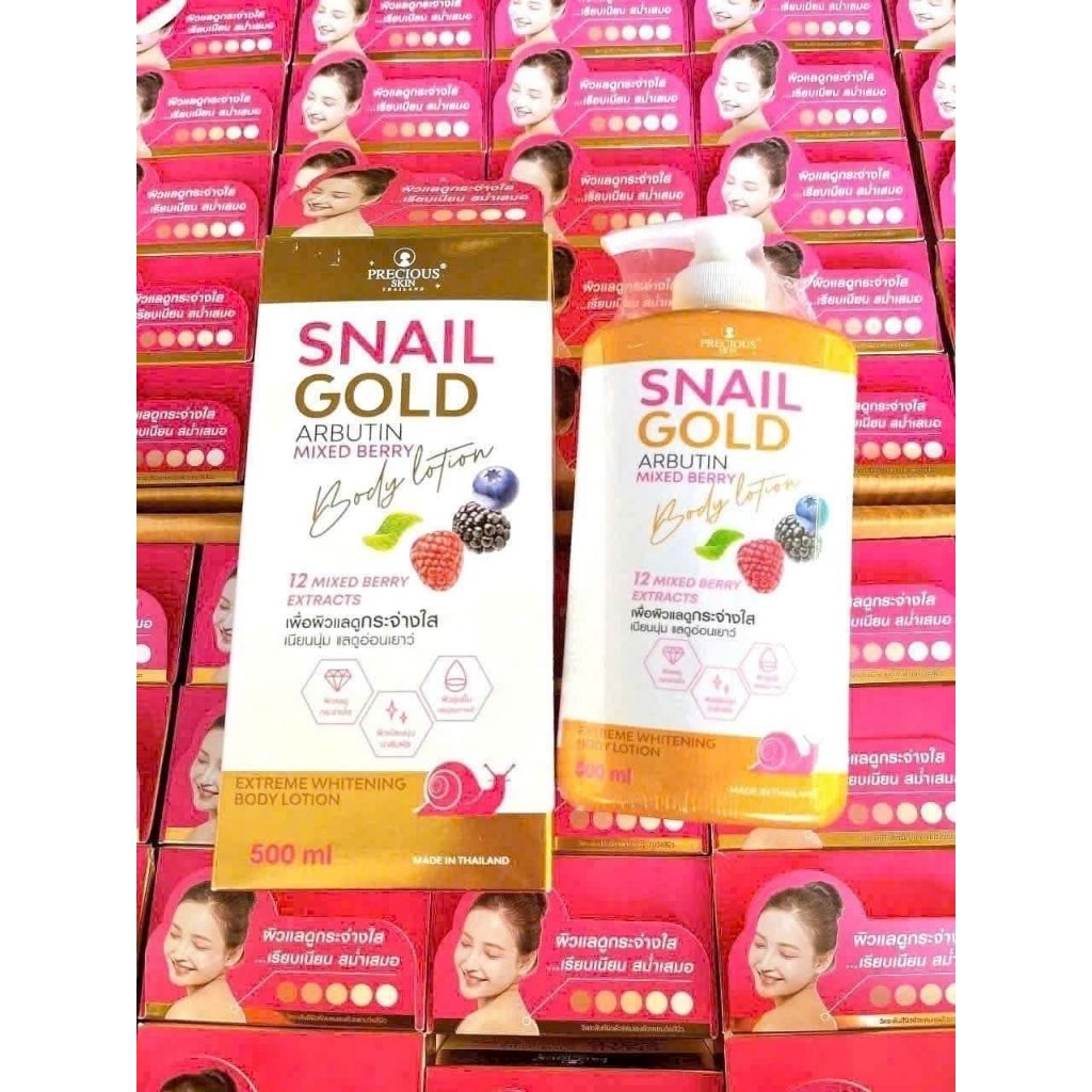 Sữa Dưỡng Thể Body Snail Gold Arbutin Mix Berry Body lotion Precious Skin 500ml