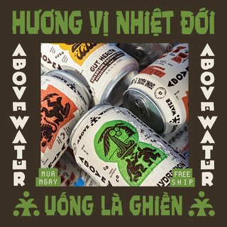 Nước Dừa Có Gas ABOVE WATER - Thùng 24 Lon, Gas Nhẹ, Dễ Uống, Thanh Mát