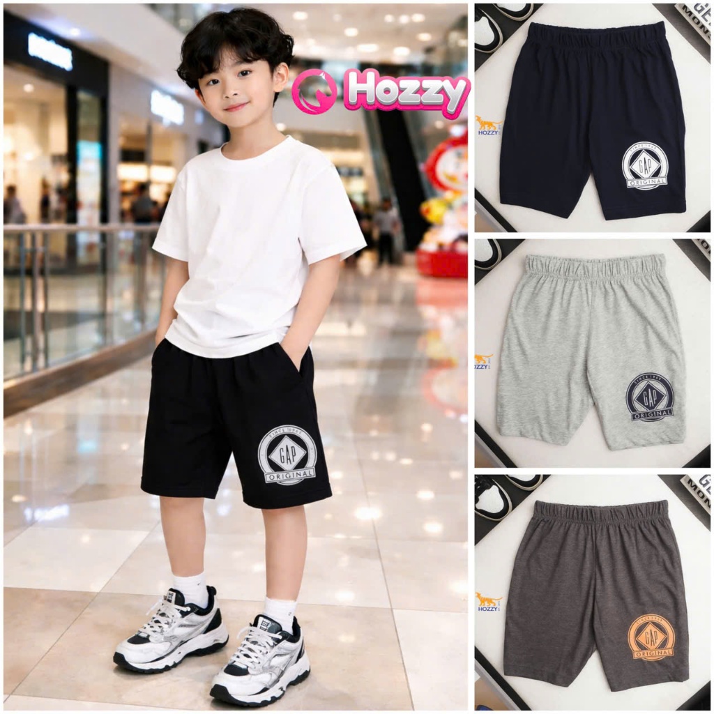 (23-50kg) Quần đùi cotton bé trai Hozzy size đại vải xuất dư 100% cotton mềm mát