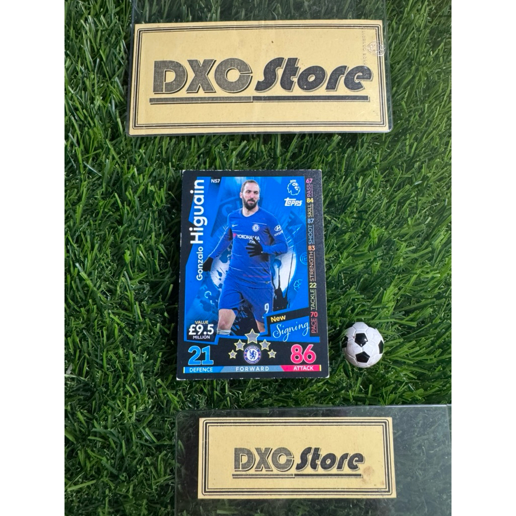 [ CHÍNH HÃNG ] - NEW SIGNING - TOPPS MATCH ATTAX EXTRA 2019 - GONZALO HIGUAIN (CHELSEA) (TRẮNG GÓC)