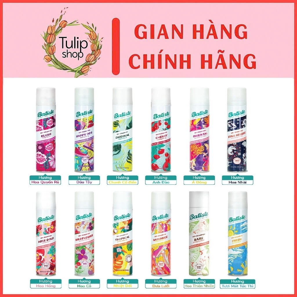 Dầu gội khô Batiste Dry Shampoo