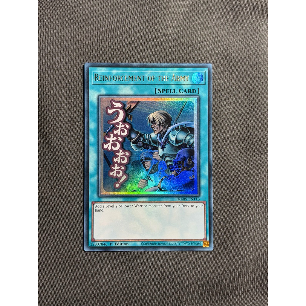 [Yugioh Sky Shop] 1 lá thẻ bài"Reinforcement of the Army" - RA05-EN113 - Foil Ultra - UK chính hãng