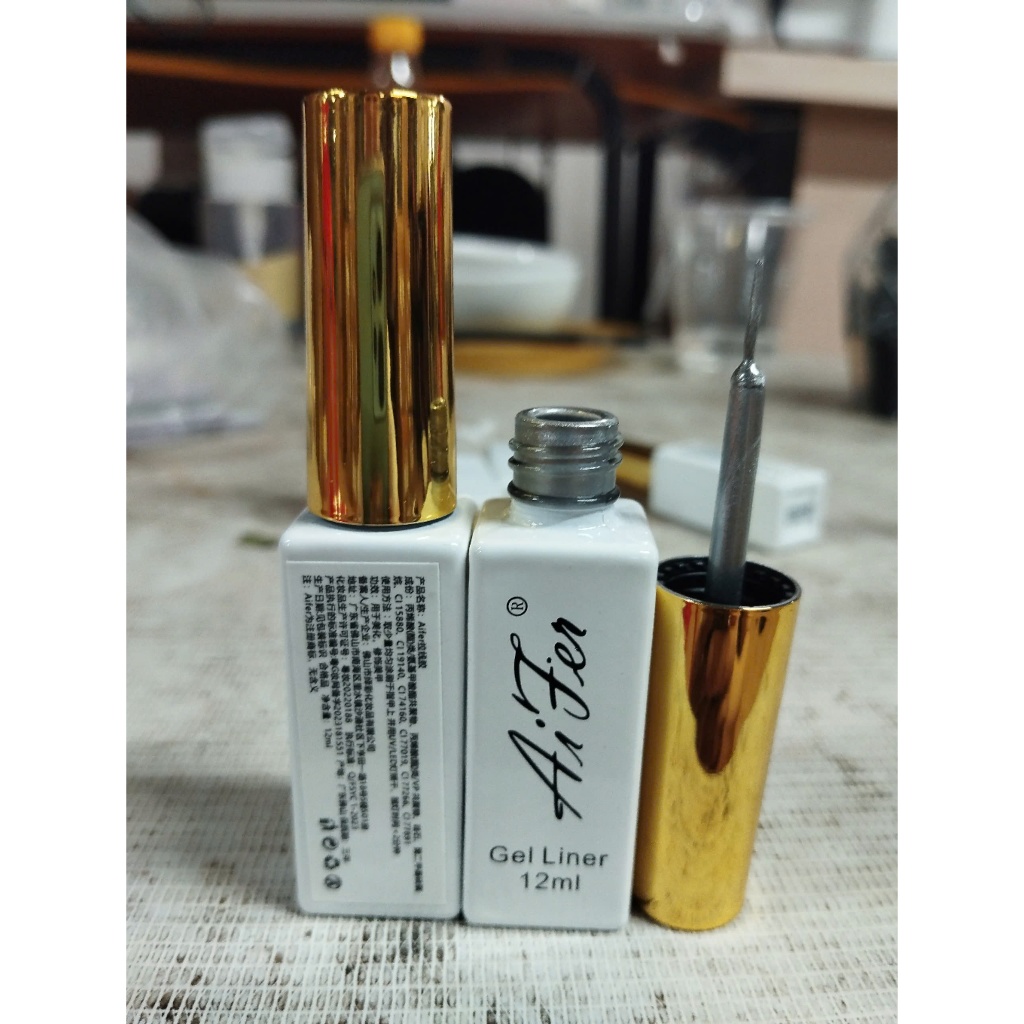 Gel vẽ cọ nét metan Aifer cọ móng nét chất mịn bạc, vàng vẽ viền, vẽ móng tay 12ml