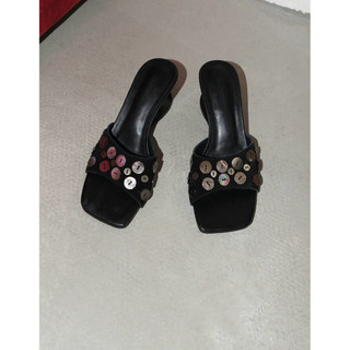 Giày cao gót MALTELLE Shell Button Mules (fullbox)