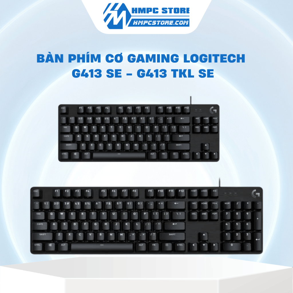 Bàn phím cơ gaming Logitech G413 TKL SE | G413 SE Full size | Mũ phím PBT - Switch Tactile | Bảo hàn