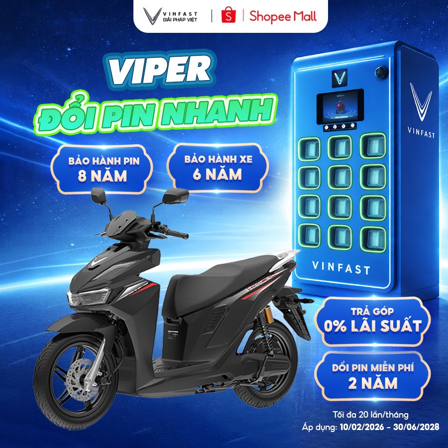 Xe Máy Điện VinFast Viper - Đổi Pin - Khóa SmartKey - Động Cơ 3000w | BigBuy360 - bigbuy360.vn