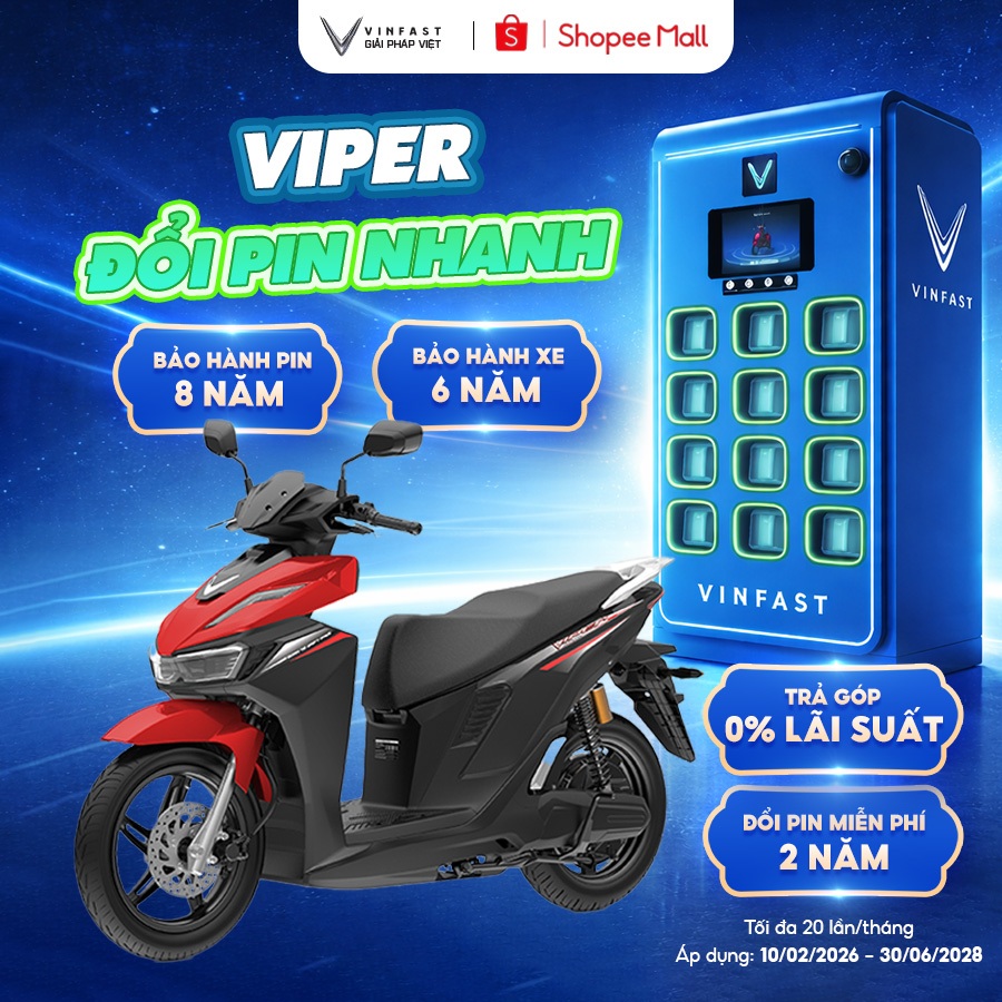 Xe Máy Điện VinFast Viper - Đổi Pin - Khóa SmartKey - Động Cơ 3000w | BigBuy360 - bigbuy360.vn