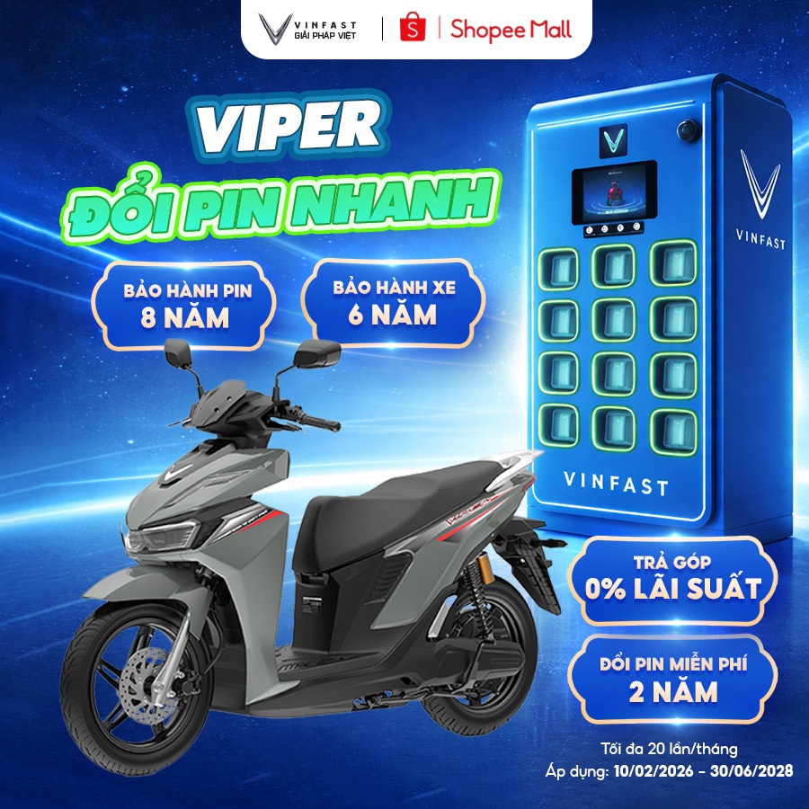 Xe Máy Điện VinFast Viper - Đổi Pin - Khóa SmartKey - Động Cơ 3000w | BigBuy360 - bigbuy360.vn