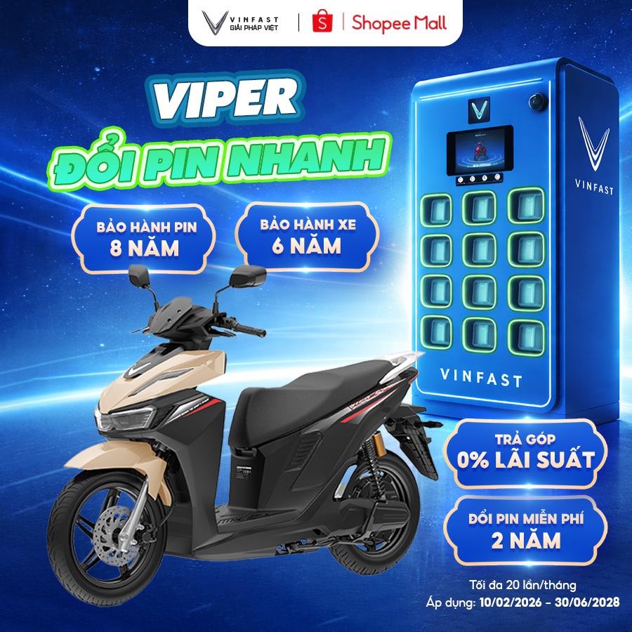 Xe Máy Điện VinFast Viper - Đổi Pin - Khóa SmartKey - Động Cơ 3000w | BigBuy360 - bigbuy360.vn