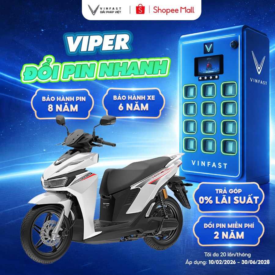 Xe Máy Điện VinFast Viper - Đổi Pin - Khóa SmartKey - Động Cơ 3000w | BigBuy360 - bigbuy360.vn