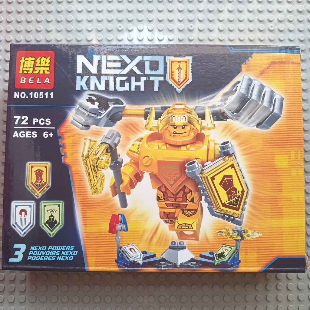 Minifigures nexo knight Ultimate Lance Axl bela hộp đồ chơi lắp ráp trẻ em