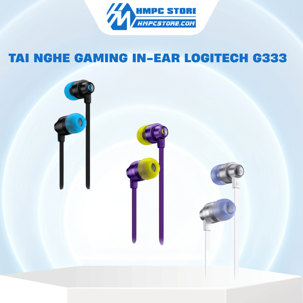 Tai nghe gaming in-ear Logitech G333 | Kết nối đa thiết bị - Màn loa động kép | Bảo hành 24 tháng