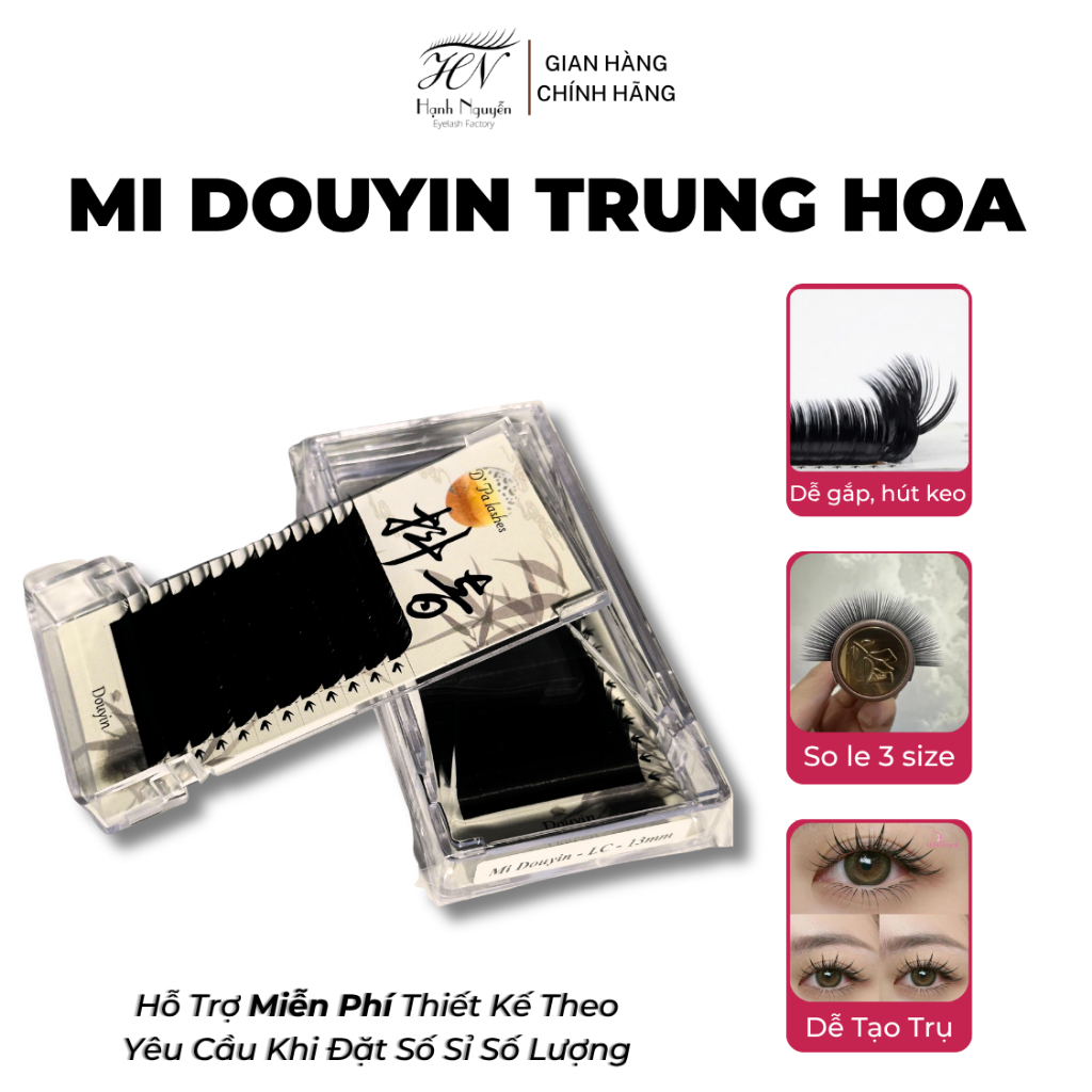 Mi Trung Hoa Douyin VIP Ngọn Sole, 0.07, Cong Gãy LJ,LB,LC,LD, Mi Mềm, Hút Keo, Độ Cong Chuẩn _ Hạnh