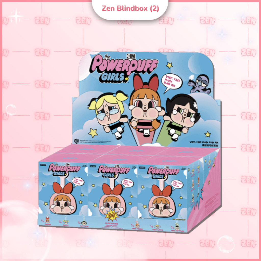 [CHÍNH HÃNG] Full Set Crybaby Powerpuff Girls Móc Khóa Gấu Bông Crybaby PPG