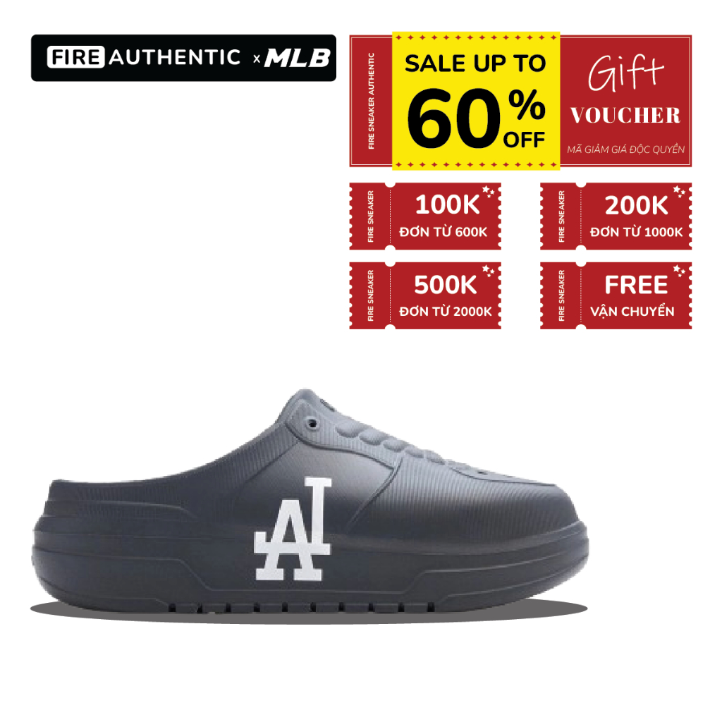 | Fire Authentic | Giày MLB Chunky Liner Mule LA Dodgers Black