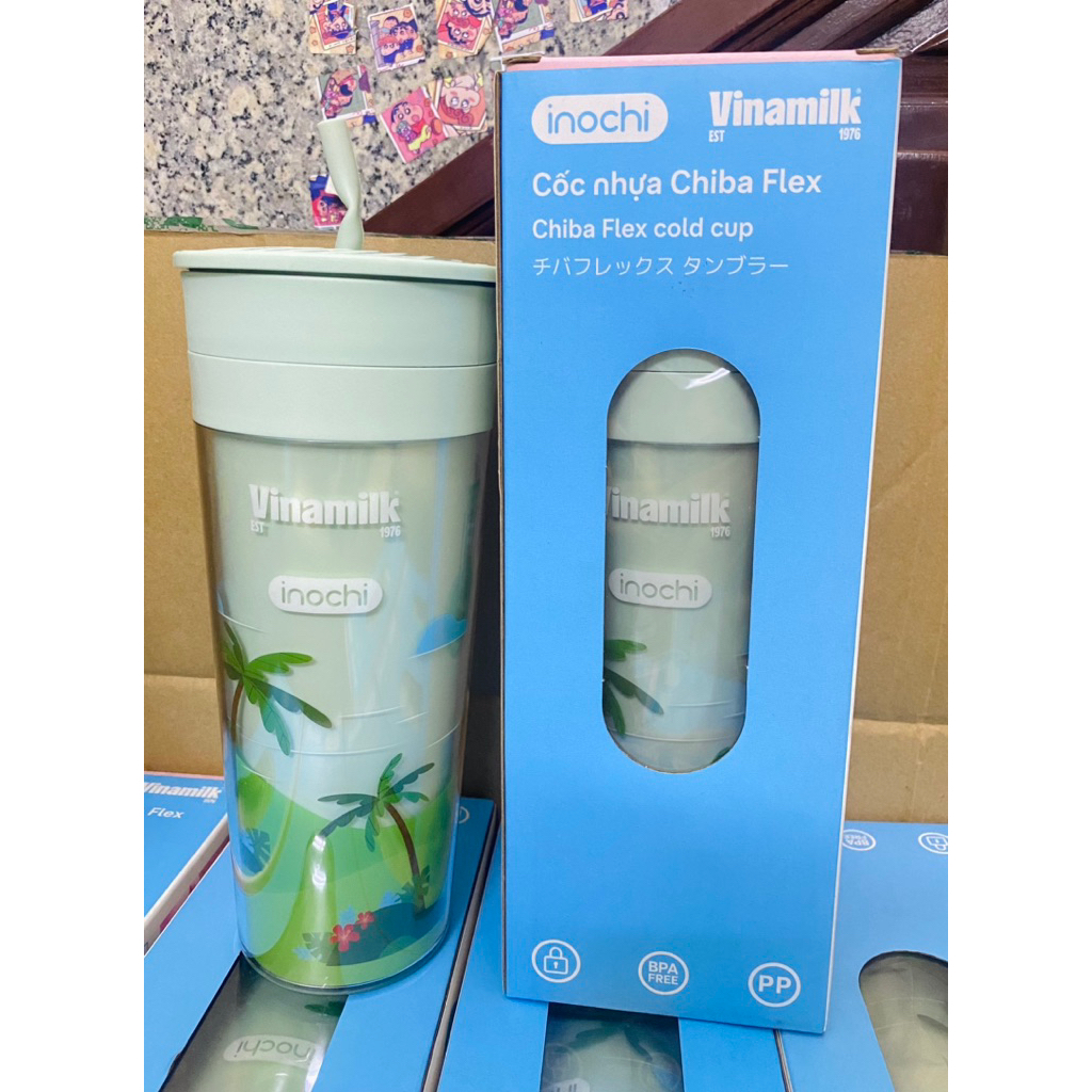 Ly nhựa Chiba Flex(có ống hút) Inochi 650ml