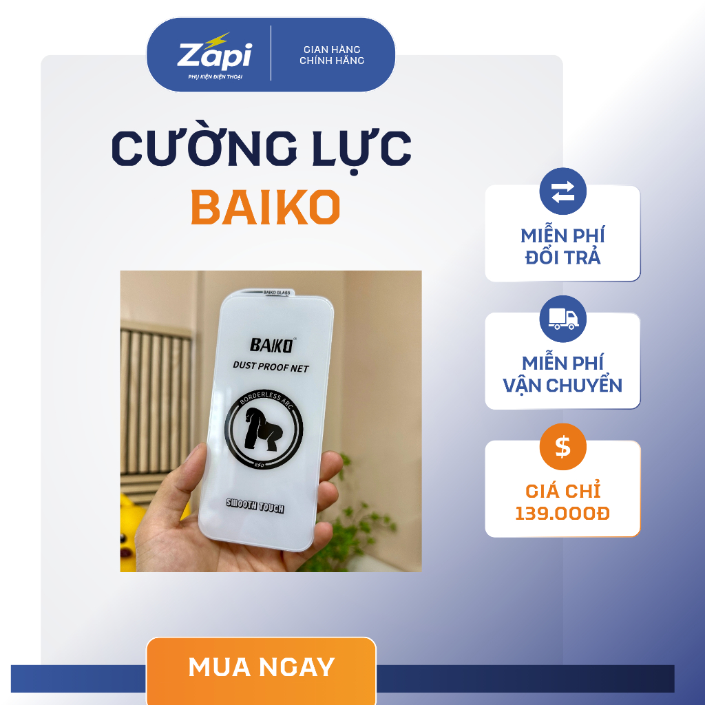 Cường lực BAIKO không viền phủ Nano