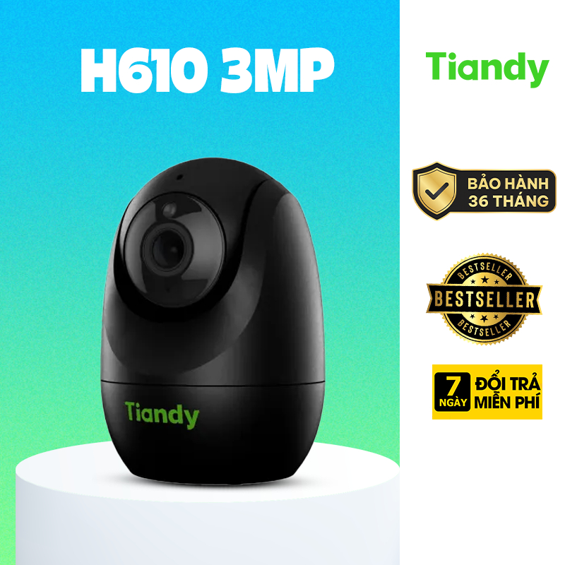 CAMERA WIFI Tiandy  H610 trong nhà 3MP Color Maker & hồng ngoại, Quay/Quét 360, đàm thoại 2 chiều / 