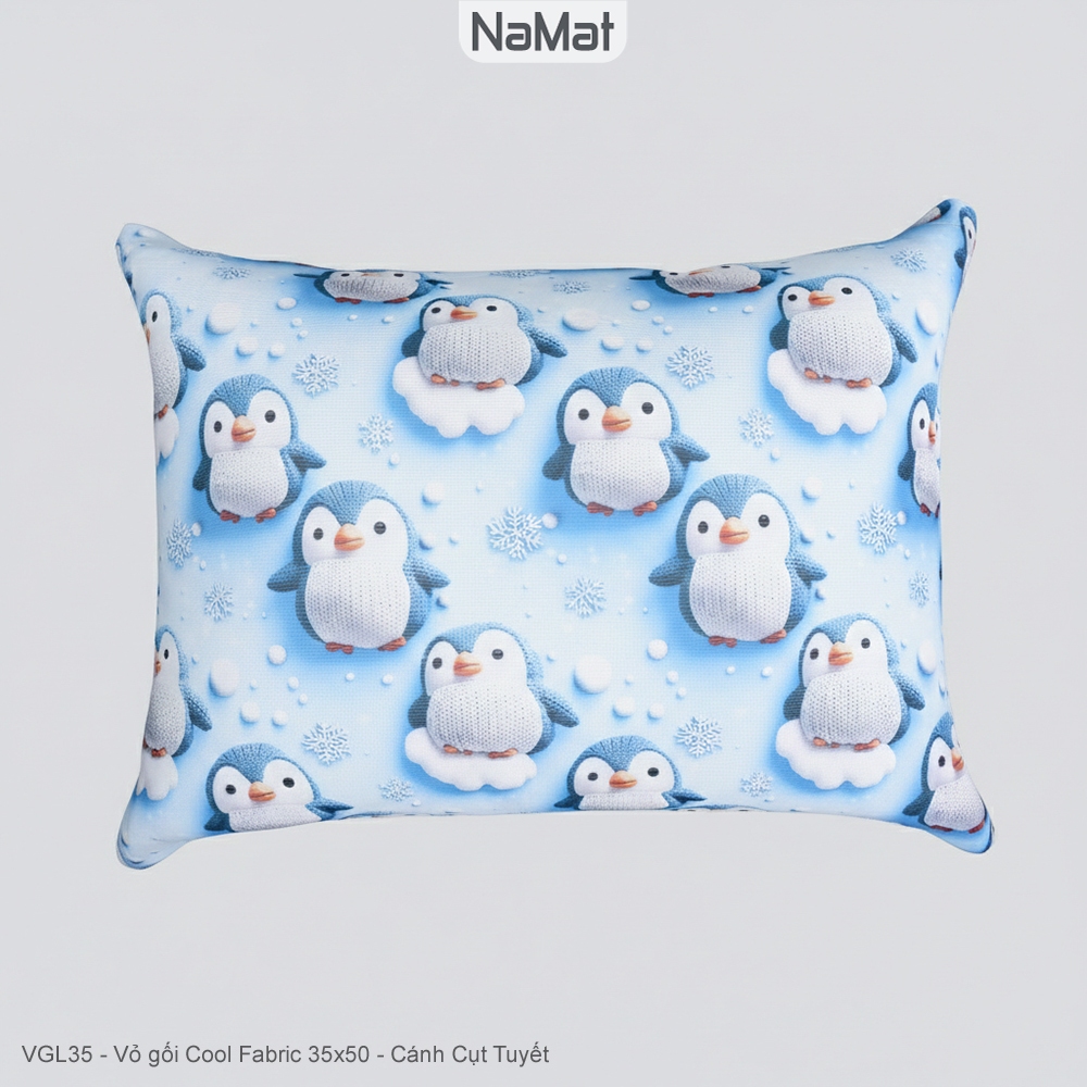 Vỏ gối trẻ em Sợi Cool fabric cao cấp - Vỏ kích thước 35x50 - Gối đơn VGL35