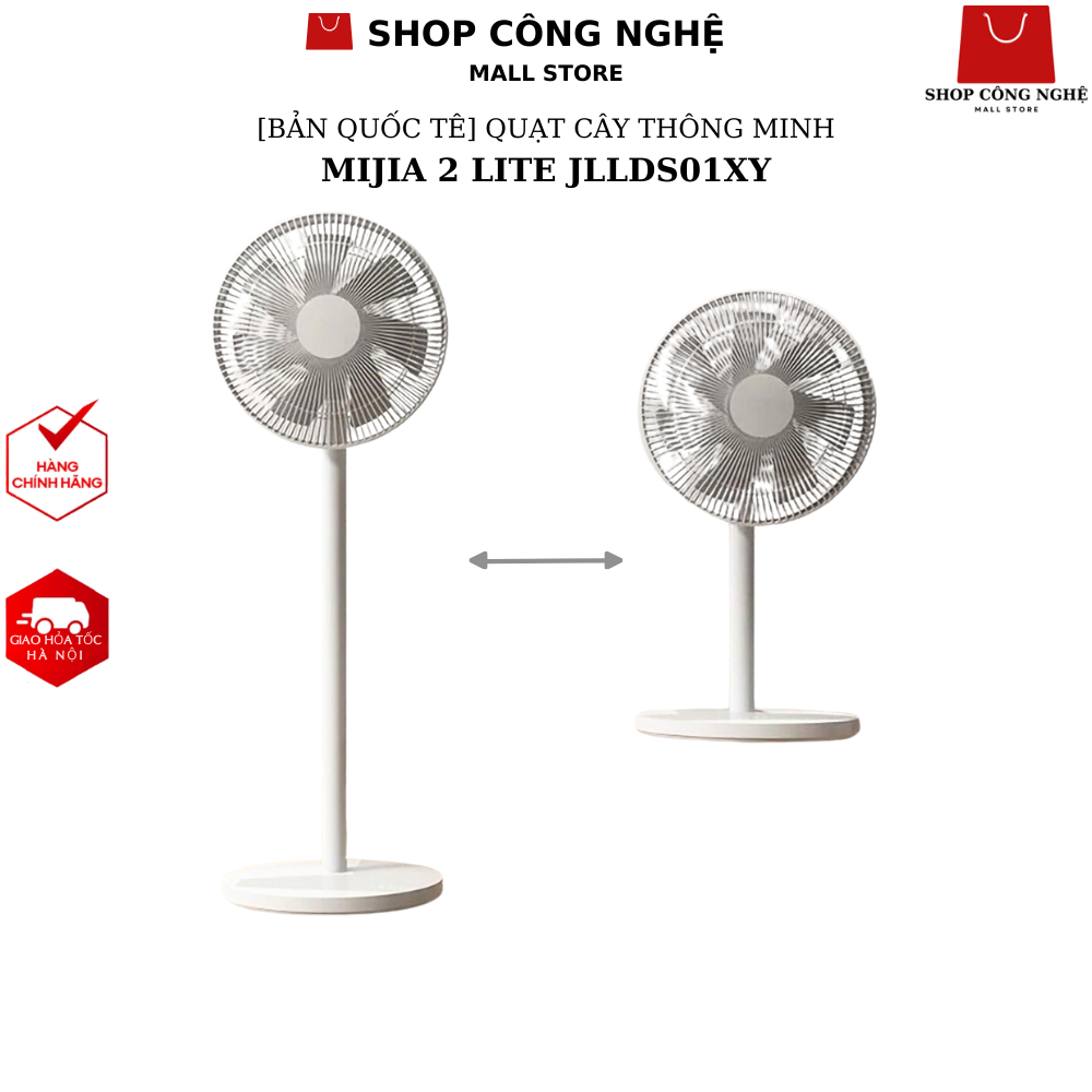 [Bản quốc tế] Quạt cây thông minh Xiaomi Mijia Fan 2 Lite JLLDS01XY kết nối app Mihome, thu gọn - Bả