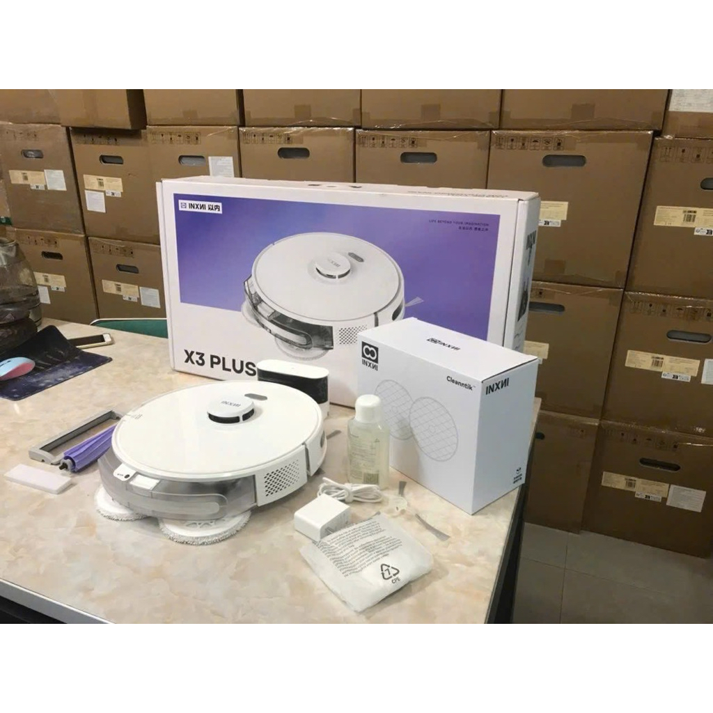 INXNI X3 plus Robot hút bụi lau xoay 360, Phiên bản Quốc tế, Phần mềm tiếng Việt, Robot nói tiếng vi