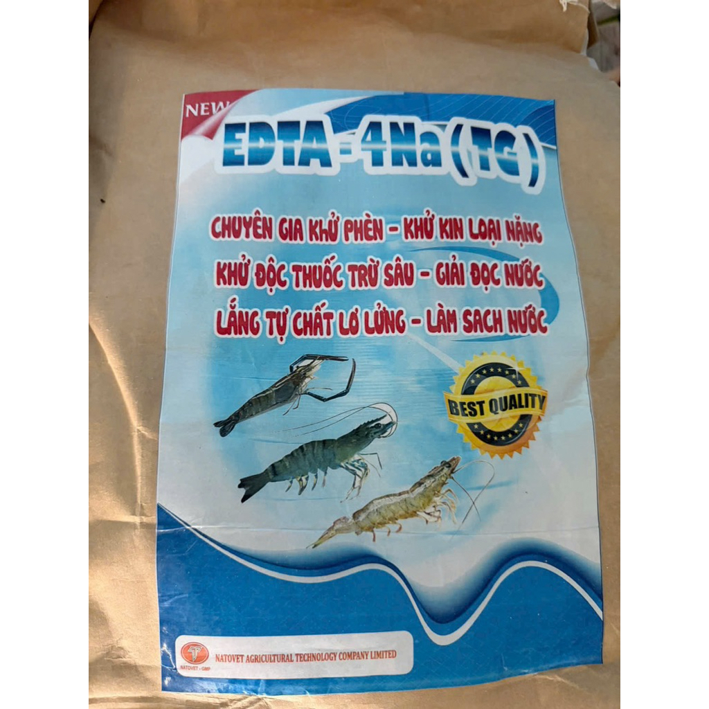 EDTA 4Na - HẠ PHÈN, GIẢI ĐỘ.C NƯỚC, LẮNG TỤ CÁC CHẤT LƠ LỬNG
