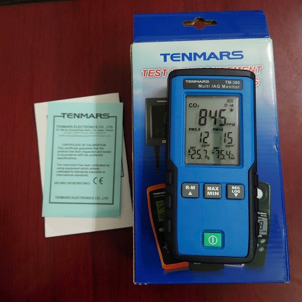 Máy đo chất lượng không khí CO2, bụi PM2.5, PM10 TENMARS TM-380