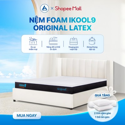 Nệm Foam Đóng Hộp iKool9 Original Latex - Đệm Foam Ép Cuộn Chân Không Tiện Lợi, Lớp Cao Su Mát Lạnh Êm Ái