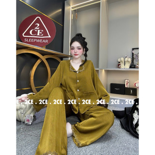 (M172) ĐỒ BỘ 2CE (40-63ky) Cổ V Lụa Hàn Vải mềm mát lạnh, may kỹ