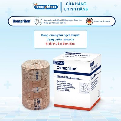 Comprilan - Băng Quấn Phù Bạch Huyết Lớp 3, Dạng Cuộn, Màu Da, Size 8cmx5m