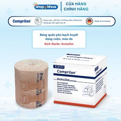 Comprilan - Băng Quấn Phù Bạch Huyết Lớp 3, Dạng Cuộn, Màu Da, Size 6cmx5m