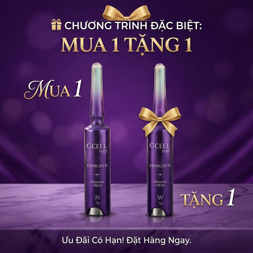 Kem Làm Hồng Nhũ Hoa GCell Plus XX Virgin N Cream Premium, Kem Hồng Bikini XX Virgin W Làm hồng, cải