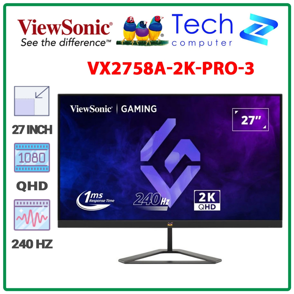 Màn Hình Gaming ViewSonic VX2758A-2K-PRO-3 27 Inch 2K QHD IPS 240Hz 1ms Chính Hãng