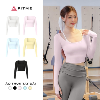 Áo thun tay dài tập gym, yoga, pilates Fitme Bloom chất vải cao cấp thoáng khí ATBL01