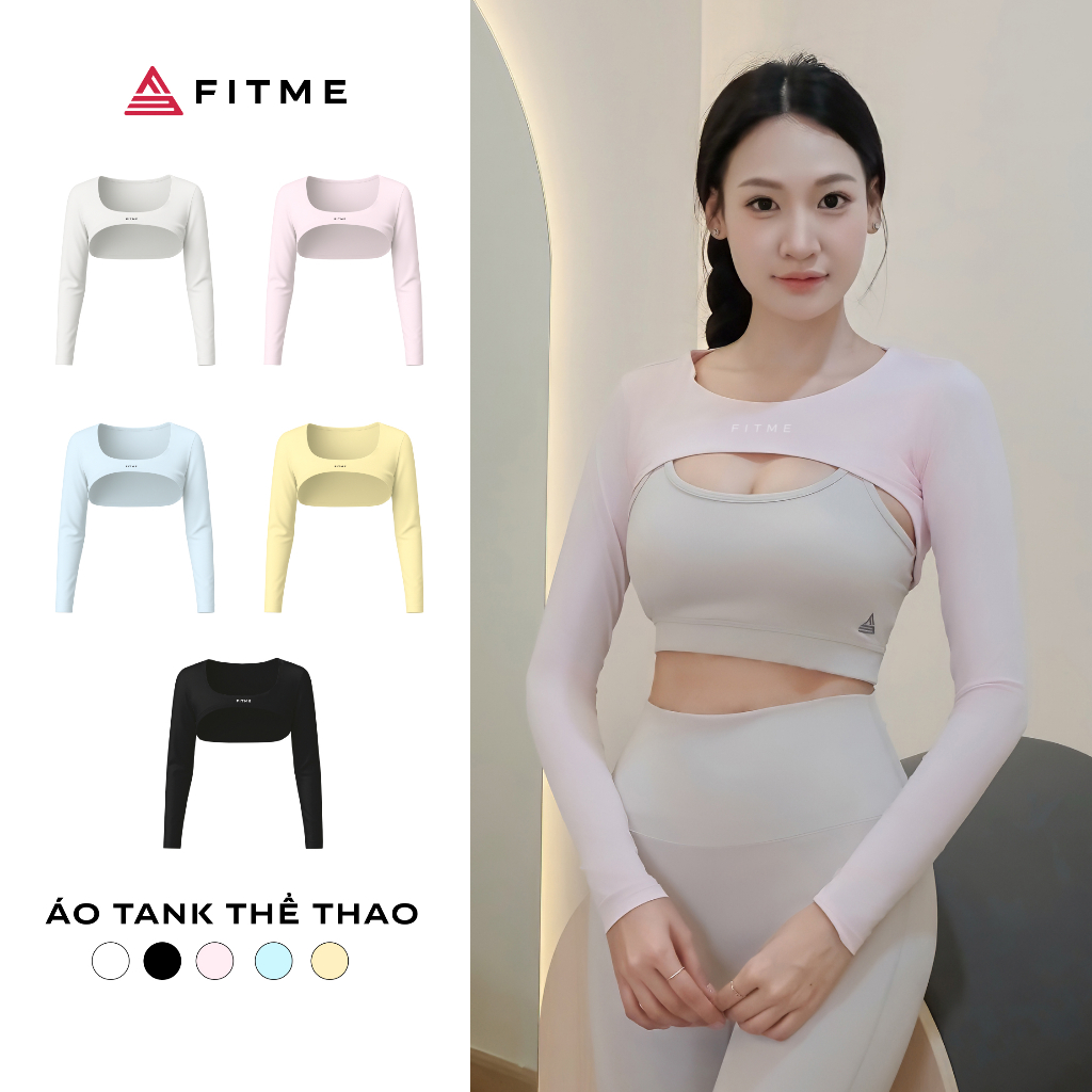Áo tank tập gym, yoga, pilates Fitme Bloom chất vải co giãn thoáng khí ATBL02