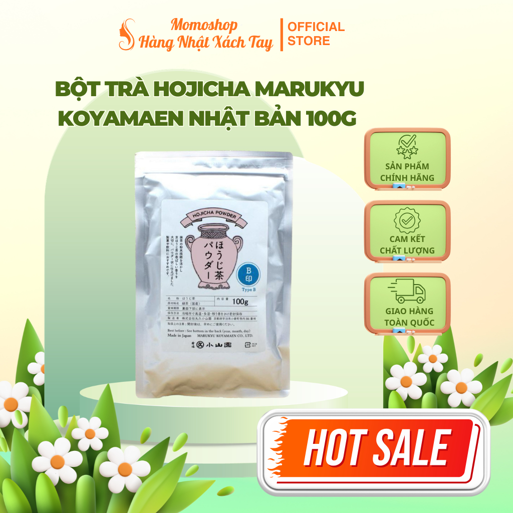 Bột Trà Hojicha Marukyu Koyamaen Nhật Bản 100g – Type A & Type B Trà Rang Cao Cấp