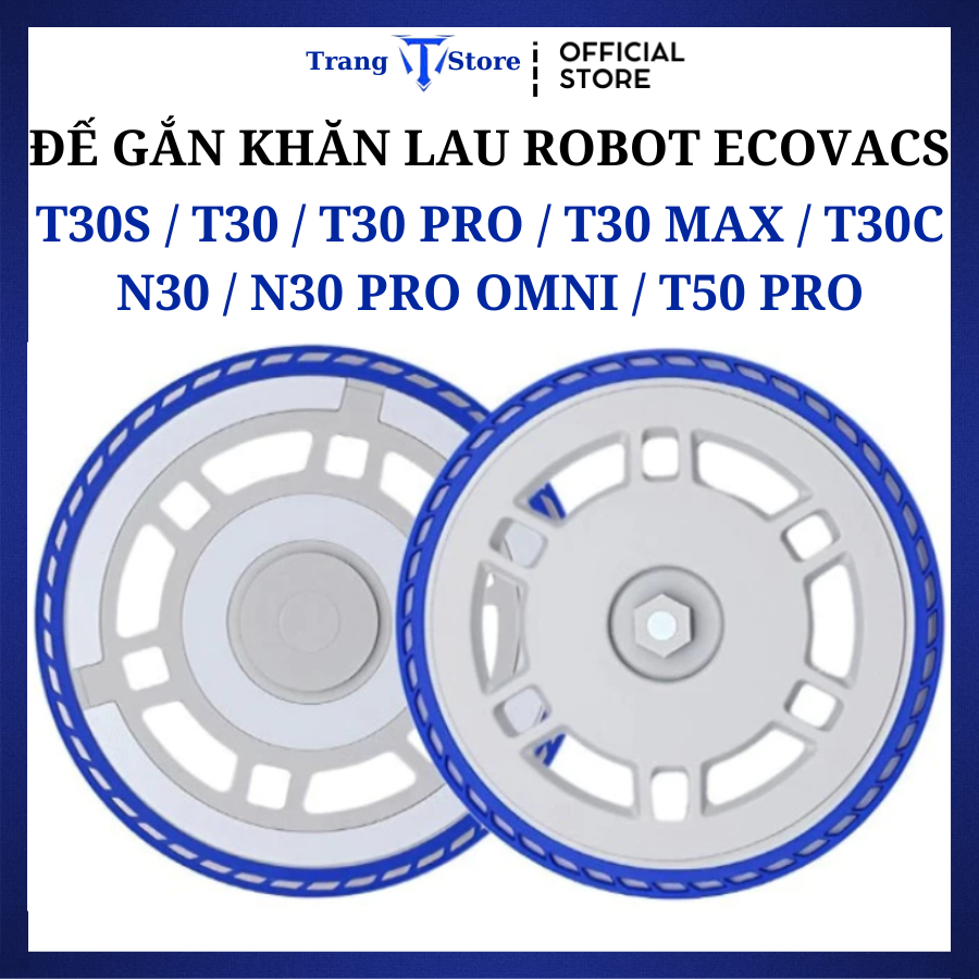 Gắn khăn Đế lau xoay Robot Ecovacs T30S / T30 / T30 Pro / T30 max / N30 / N30 Pro Omni / T50 Pro / T