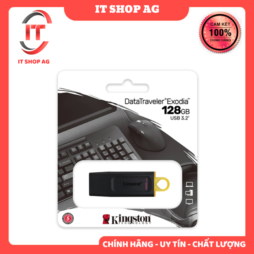 USB Kingston 128GB DataTraveler Exodia DTX/128GB (USB 3.2) Chính hãng