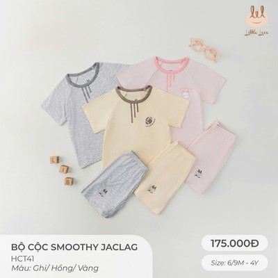 BỘ CỘC TAY SỢI TRE JACLAC  [ SIÊU MỀM, MÁT, MỊN CO DÃN VÀ THẤM HÚT TỐT] SZ 6/9M - 4Y (HCT41)