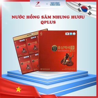 Nước Hồng Sâm Nhung Hươu Linh Chi Q Plus Nonghuyp Hàn Quốc Hộp 30 Gói 50ml