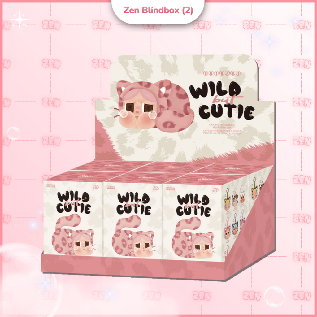 [CHÍNH HÃNG] Full Set Crybaby Wild but Cutie Series Móc Khóa Gấu Bông Crybaby Mèo