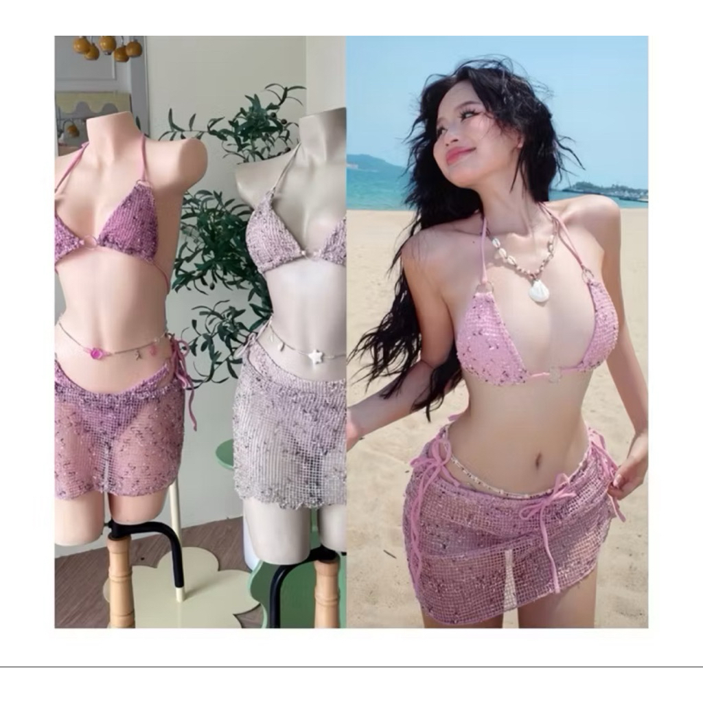 NANGMAY bikini 3 món plink lấp lámh