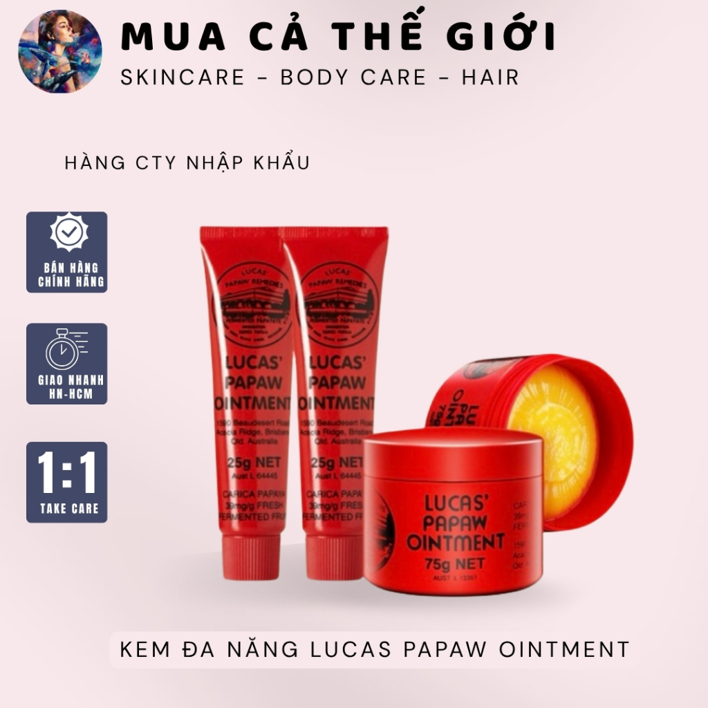 Kem đa năng Lucas Papaw Ointment | Kem dưỡng Lucas đu đủ