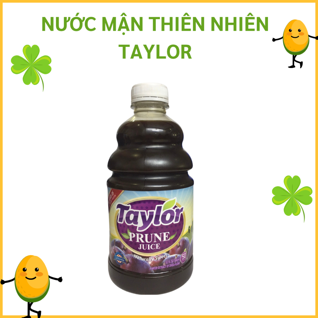 Nước ép mận Taylor Organic Prune Juice 946ml - Giảm táo cho mẹ và bé