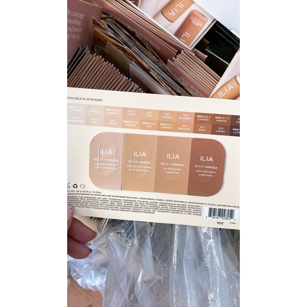 Sample Che Khuyết Điểm ILIA True Skin Serum Concealer 4 ô