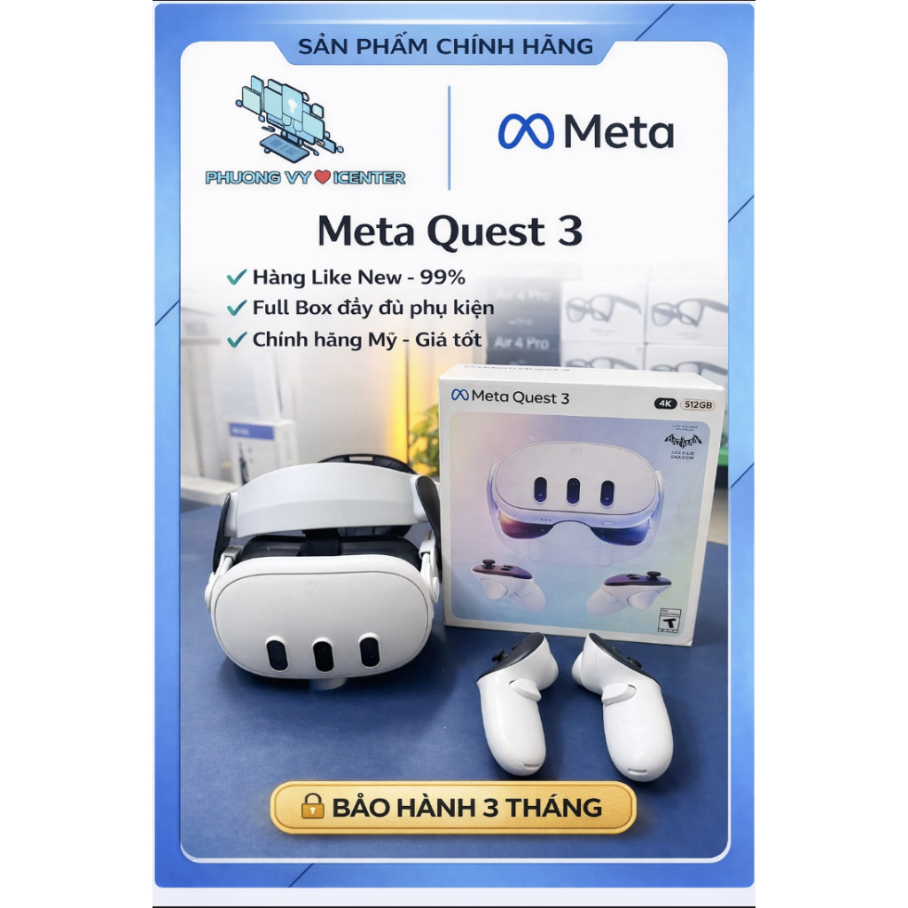 Meta Quest 3 - Quest 3S - Hàng New / Like New 99%  - Bảo Hành 3 Tháng - Tài Khoản Game Bản Quyền
