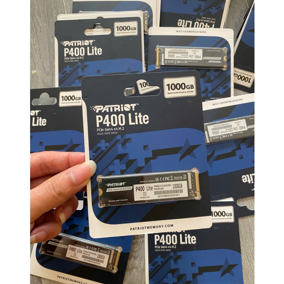 Ổ cứng SSD Patriot P400 Lite 1TB | PCIe Gen4 x4 NVMe, M.2 2280 (P400LP1KGM28H)